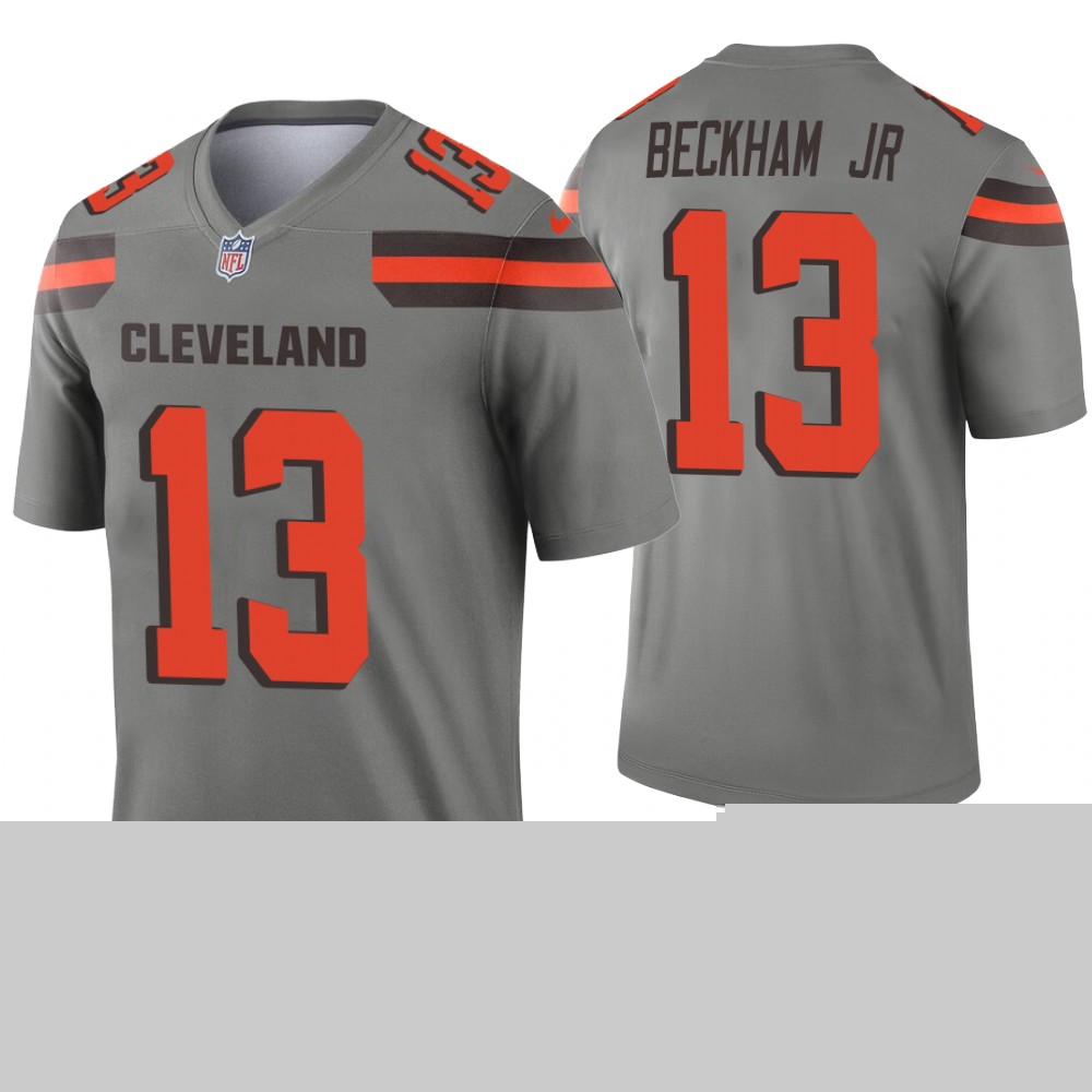 Men Cleveland Browns 13 Beckham Jr Nike grey Limited NFL Jerseys